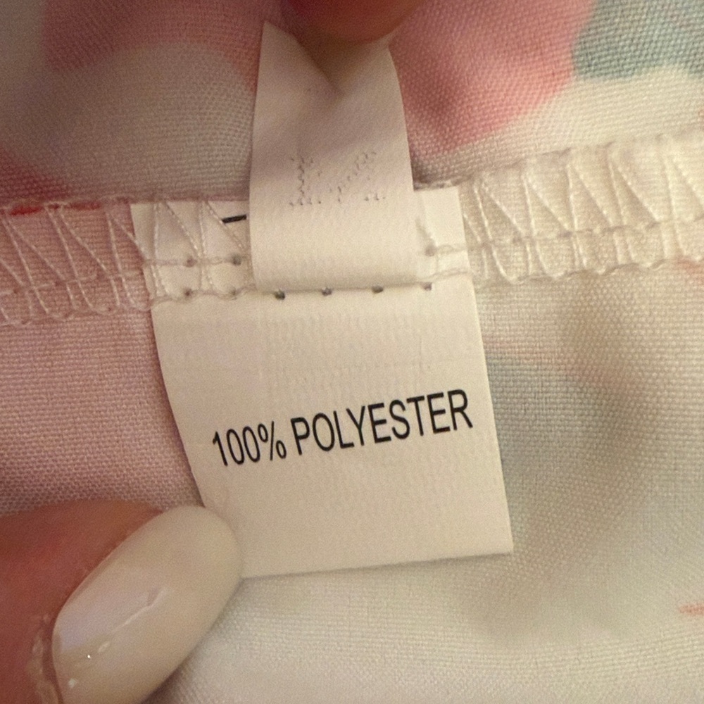 Pink Floral Smocked Maxi Dress Tie Straps Cottagecore Boho M - Picture 7 of 8